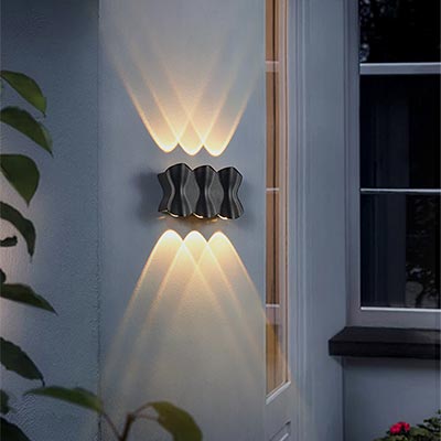 ADR- Đèn Tường IP65 Tam Trụ Đen L158 | VL-2832/6BK