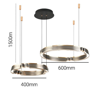 Đèn Thả Hiện Đại Ø400 + Ø600 | T-55 - EUROTO