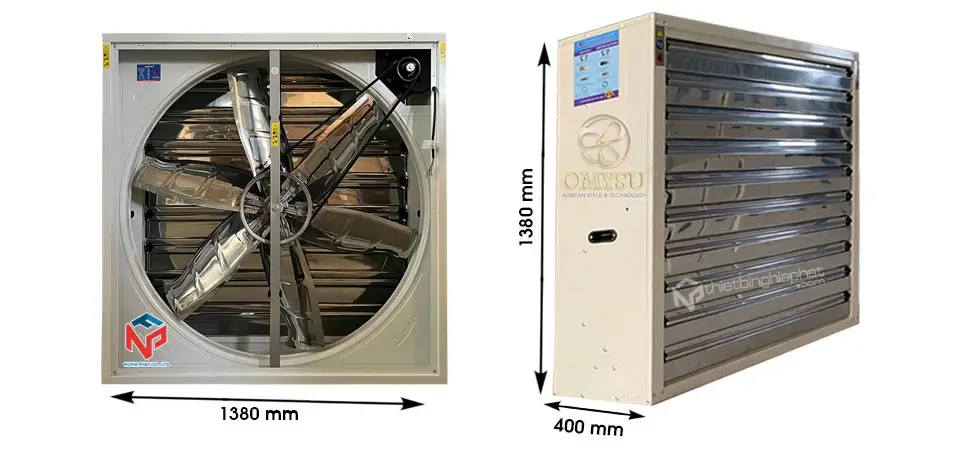 Quạt thông gió vuông 1380x1380mm