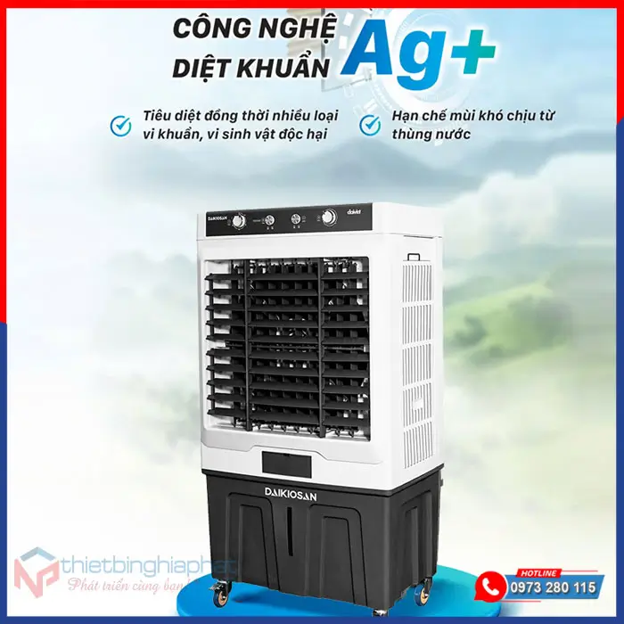 Máy làm mát Daikiosan DM210 trang bị công nghệ diệt khuẩn Ag+