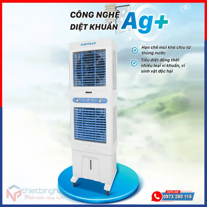 Máy làm mát Daikiosan DM211 2 tầng công nghệ Ag+ khử khuẩn