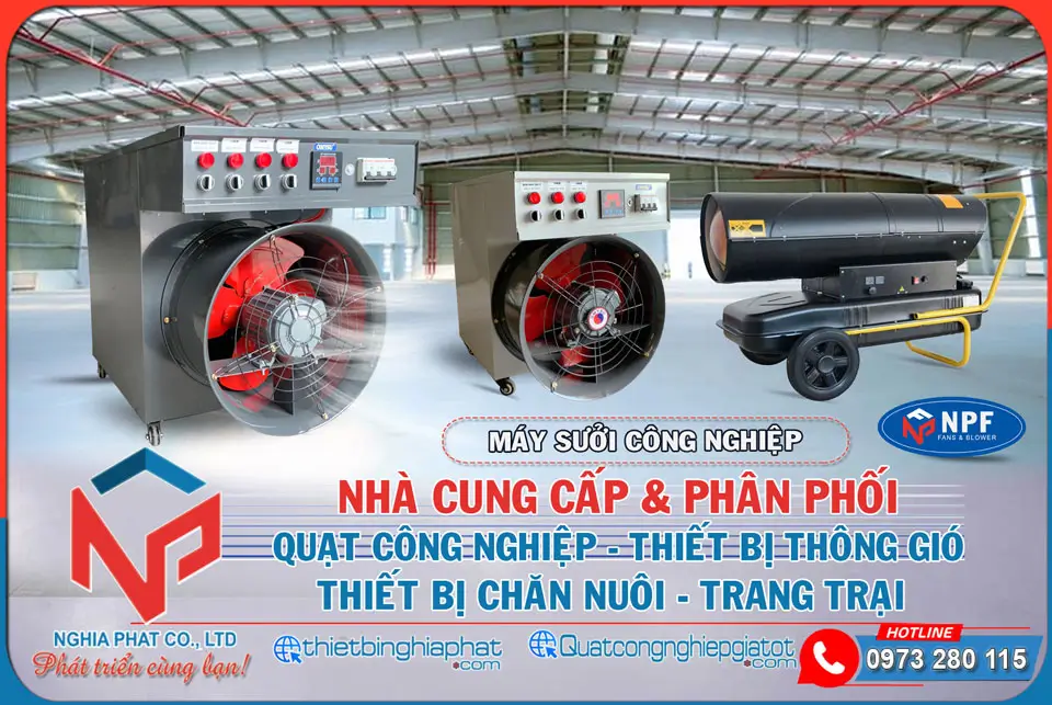 Nghĩa Phát cung cấp máy sưởi điện công nghiệp, thiết bị sưởi ấm các loại