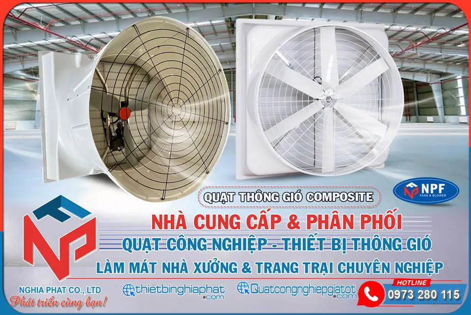 Nghĩa Phát phân phối Quạt thông gió composite giá tốt