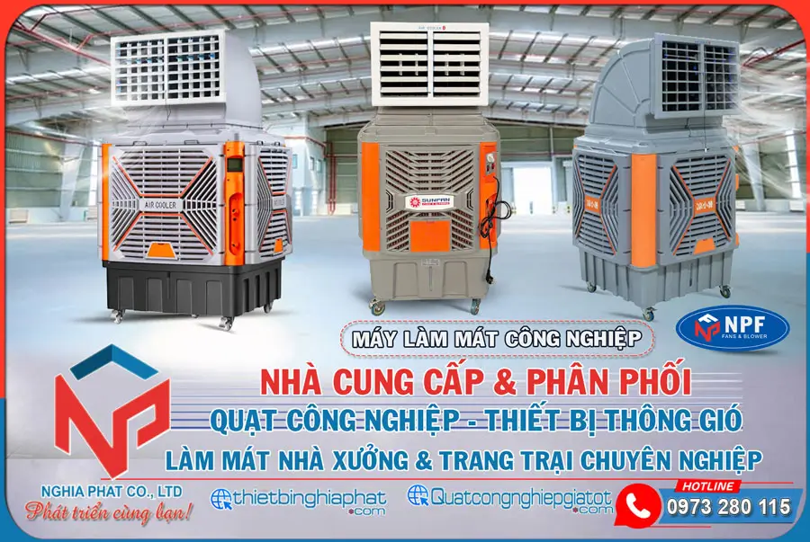 Nghĩa Phát phân phối máy làm mát công nghiệp Aircooler, các hãng giá tốt