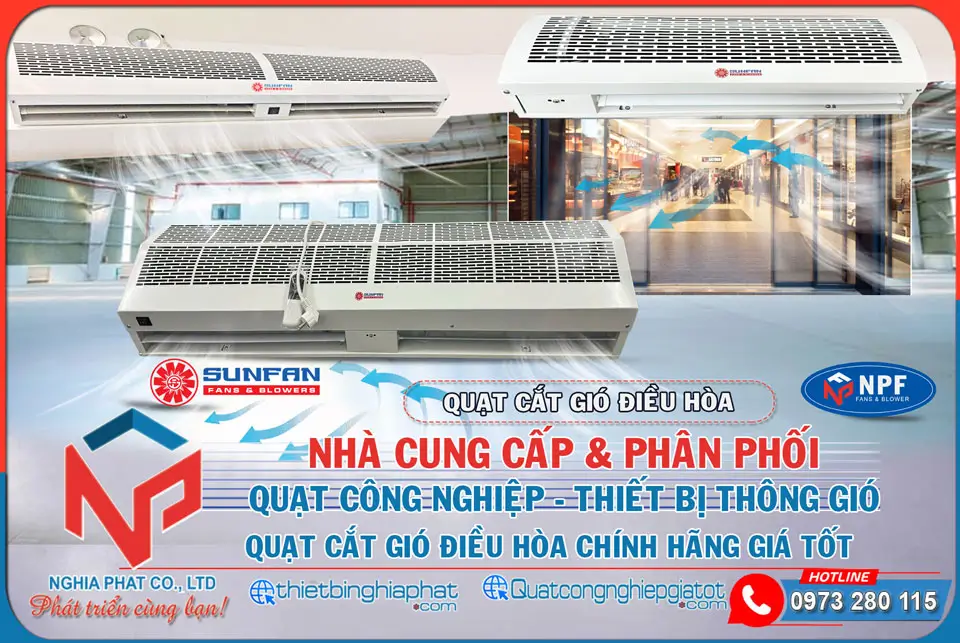 Nghĩa Phát - Phân phối và cung cấp Quạt cắt gió điều hòa Sunfan giá tốt