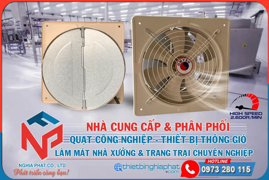 Nghĩa Phát phân phối quạt thông gió tốc nhanh giá tốt