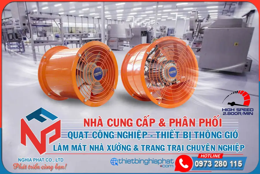 Nghĩa Phát phân phối Quạt thông gió tốc nhanh OMYSU giá tốt