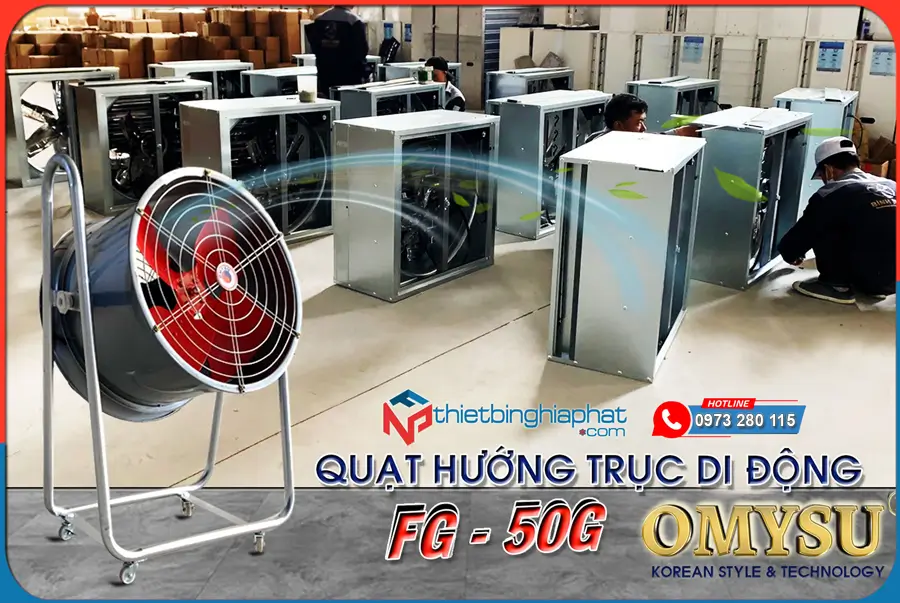 Quạt công nghiệp hướng trục đường kính D500mm