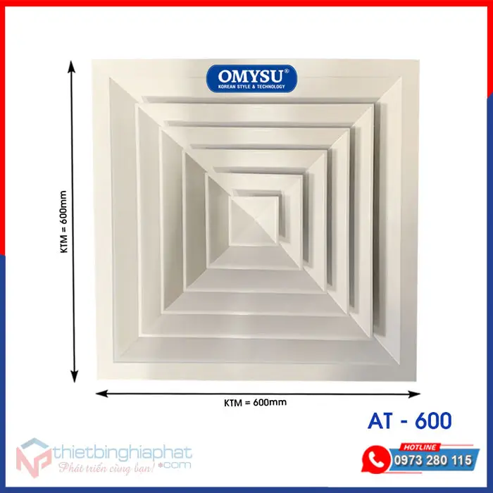Quạt hút âm trần công nghiệp không ống AT-600