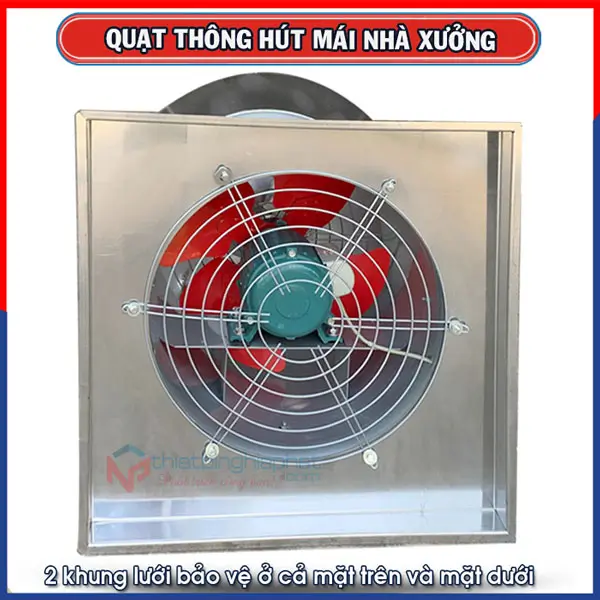Quạt hút mái nhà xưởng OMYSU DFG-40HM 23 Quạt hút mái thiết kế có 2 lưới bảo vệ