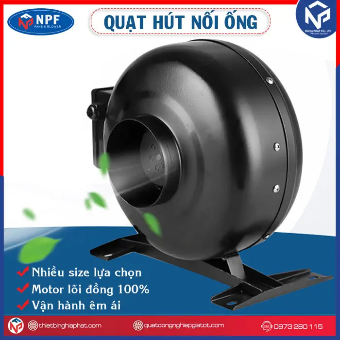 Quạt hút nối ống Phi 125 26 Phân phối Quạt hút nối ống đủ loại