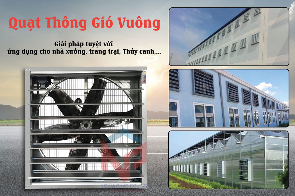 Quạt thông gió vuông công nghiệp