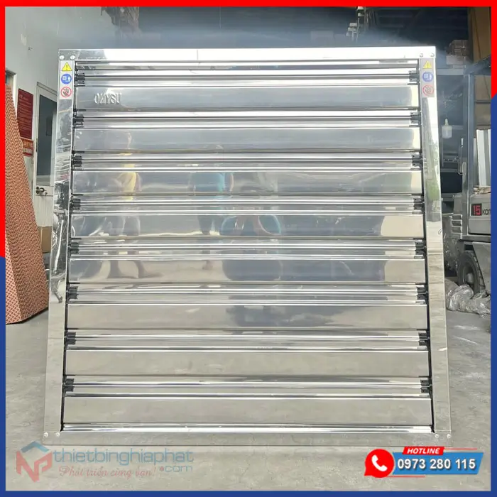 Quạt thông gió vuông INOX 430 BMF-900 900x900 mặt chớp
