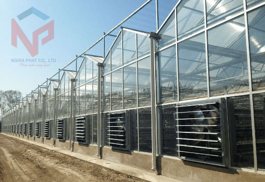 Quạt hút công nghiệp vuông 600x600mm 16 Quạt thông gió vuông lắp cho nhà xưởng, trang trại