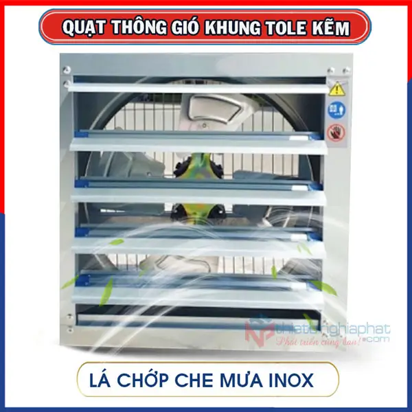 Quạt thông gió vuông OMYSU BMF-700 chớp INOX