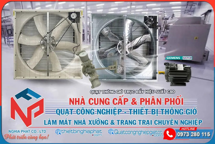 Phân phối Quạt thông gió vuông trục đẩy