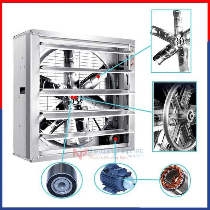 Quạt thông gió vuông INOX 304 BMF-1380 1380x1380mm 19 Quạt thông gió vuông INOX