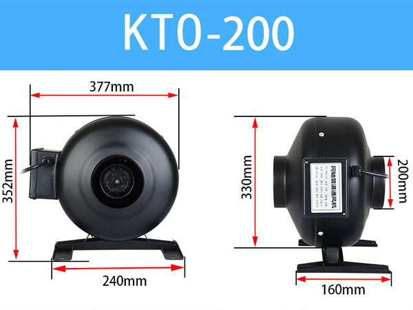 Quạt hút nối ống Sunfan KTO-200 16 Thông số Quạt hút nối ống Sunfan KTO-200