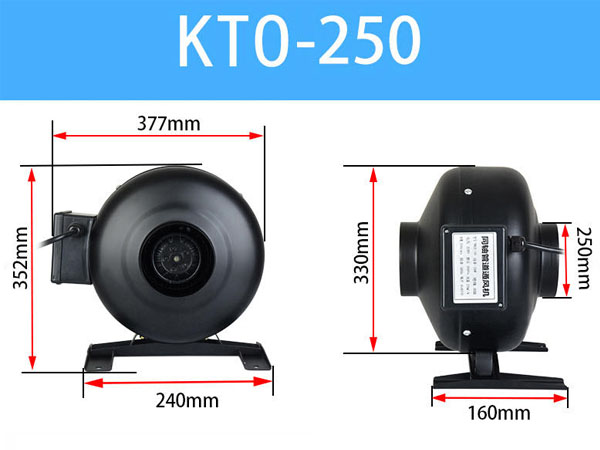 Quạt hút nối ống Sunfan KTO-250 14 Quạt hút nối ống Sunfan KTO-250