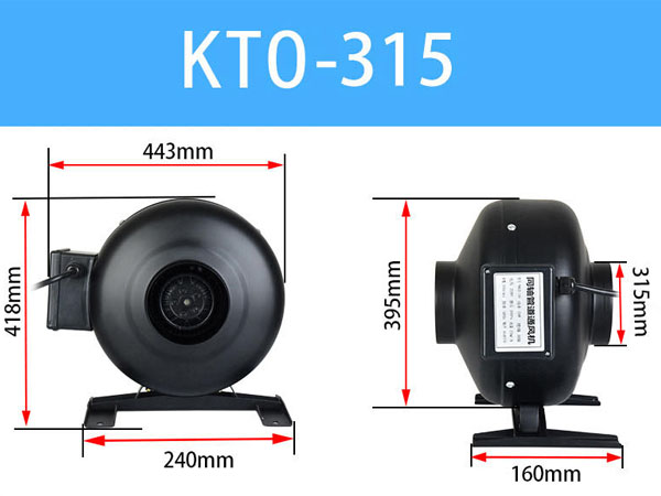 Quạt hút nối ống Sunfan KTO-315 7 Thông số Quạt hút nối ống Sunfan KTO-315