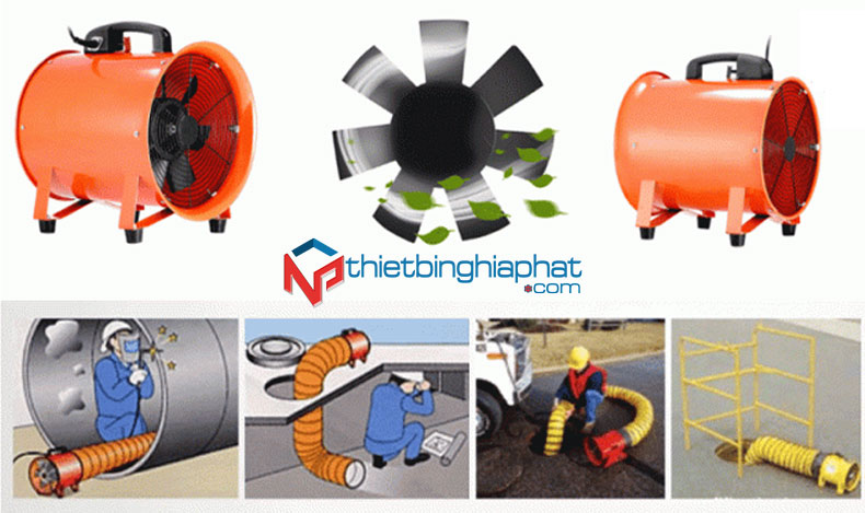 Ứng dụng Quạt hút xách tay công nghiệp SHT