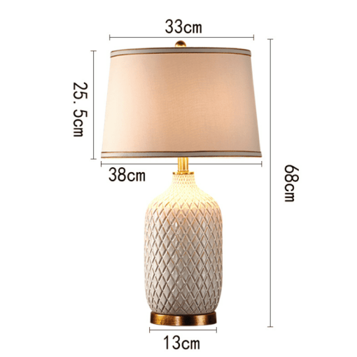 Đèn bàn phòng ngủ gốm sứ hình quả dứa JMS138 - Hình ảnh 4