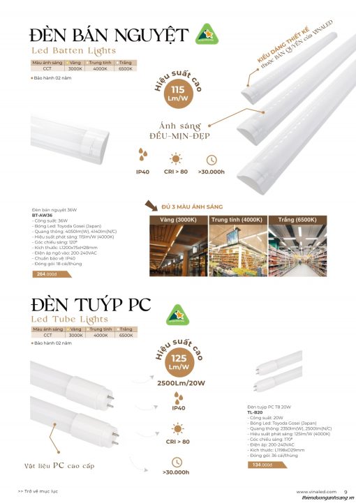 Đèn Bán Nguyệt Vinaled lightinh