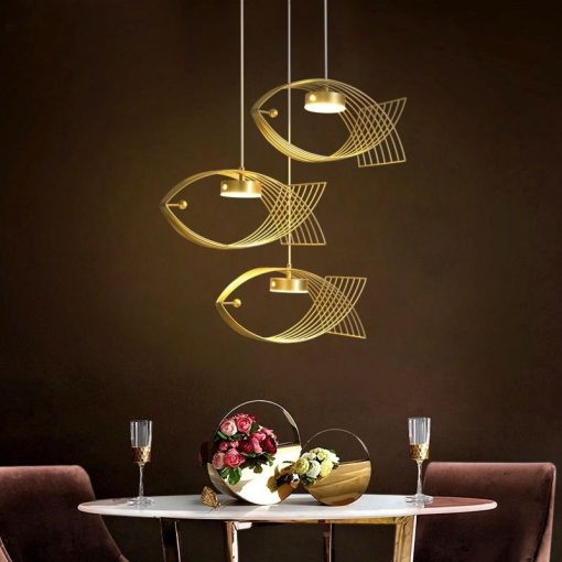 Đèn thả hình cá trang trí phòng ăn sáng tạo JL6460