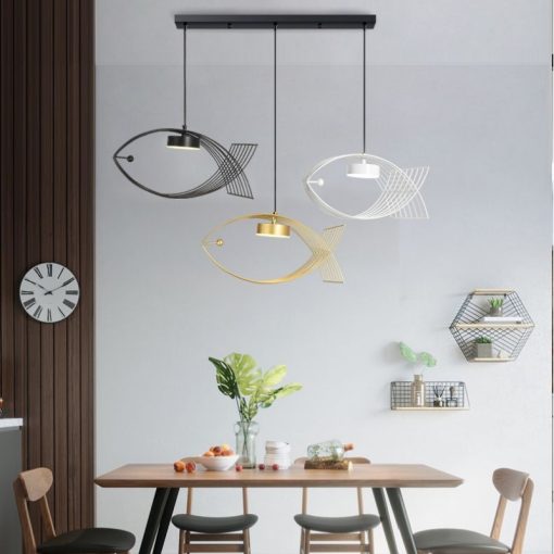 Đèn thả hình cá trang trí phòng ăn sáng tạo JL6460 - Hình ảnh 2