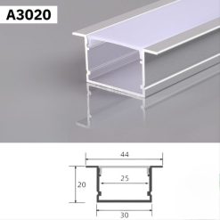 Thanh Nhôm Định Hình Lắp Âm 3 Mét | A3020