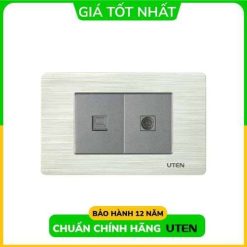 Bộ 1 Ổ Cắm Mạng Và 1 Ổ Cắm Tivi Size M UTEN / V7.0P-PCMS + V7.0P-TVMS + V7.0PM3