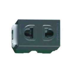 Panasonic Wide Color - Ổ Cắm Đơn Có Màng Che Cắm Nhanh - Màu Xám | WEV1081H