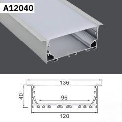 Thanh Nhôm Định Hình Gắn Âm Dài 3 Mét | A12040