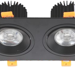 Anfaco - Âm Trần Đôi Chiếu Điểm Chỉnh Góc Thân Đen 12W | AFC 767/2D