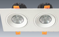 Anfaco - Âm Trần Đôi Vuông Chiếu Điểm Chỉnh Góc Thân Trắng 12W | AFC 767/2T