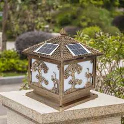 EURO - Đèn Trụ Cổng Solar Gold Ø370 | EUTC - 020