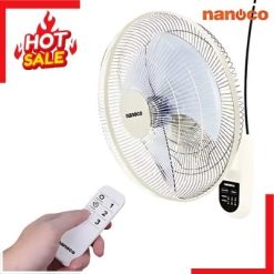 Nanoco - Quạt Treo Tường - Màu Beige - Có Remote | NWF1612RC-BE