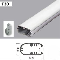 Thanh Nhôm Định Hình Treo Móc Áo 3 Mét | T30