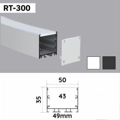 Thanh Nhôm Định Hình Uốn Cong Lắp Nổi Thẳng Dài 2 Mét | RT300