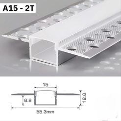 Thanh Nhôm Giấu Viền Dài 1m5 | A15-2T