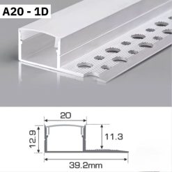 Thanh Nhôm Giấu Viền Dài 1m5 | A20-1D