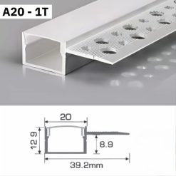 Thanh Nhôm Giấu Viền Dài 1m5 | A20-1T