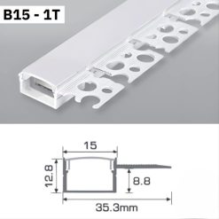 Thanh Nhôm Giấu Viền Uốn Cong Dài 1m5 | B15-1T