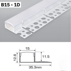 Thanh Nhôm Giấu Viền Uốn Cong Dài 1m5 | B15-1D