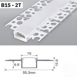 Thanh Nhôm Giấu Viền Uốn Cong Dài 1m5 | B15-2T