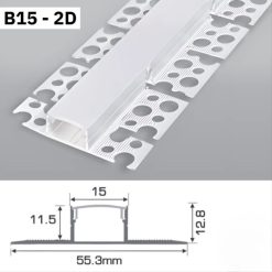Thanh Nhôm Giấu Viền Uốn Cong Dài 1m5 | B15-2D
