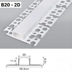 Thanh Nhôm Giấu Viền Uốn Cong Dài 1m5 | B20-2D