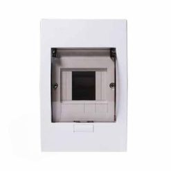 Nanoco - Tủ Điện Âm Tường 2-4 Đường Mặt - Đế Nhựa | NDP104P