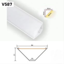 Thanh Nhôm Phào Chỉ Hắt Trần Lắp Nổi 2m | HT587