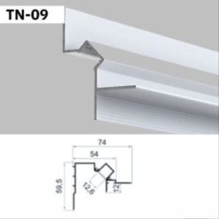 Thanh Nhôm Phào Chỉ Hắt Trần Lắp Âm 3m | TN-09